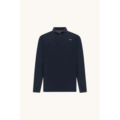 4. Paul&Shark Herren-Poloshirt aus marineblauer Baumwolle 99311003-13