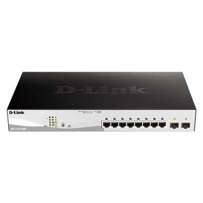 D-Link DGS-1210-10MP Managed L2 Gigabit Ethernet (10/100/1000) PoE-Unterstützung Schwarz, Grau