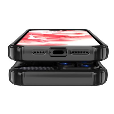 9. Hybrid Armor Panzerhülle für iPhone 16 Pro Max – Schwarz