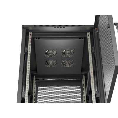 7. LANBERG Standschrank 19" 18U 600x800 Schwarz