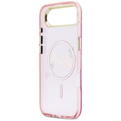 7. Karl Lagerfeld IML Choupettes Karl Script Logo MagSafe iPhone Air Hülle - Pink