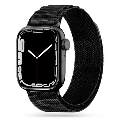 7. Tech-Protect Nylon Pro Armband für Apple Watch 4 / 5 / 6 / 7 / 8 / 9 / SE / Ultra 1 / 2 (42/44/45/49 mm) – Schwarz