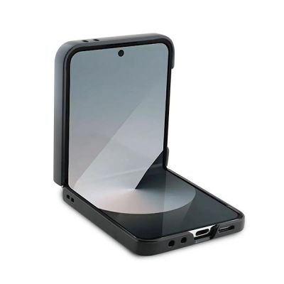 4. Karl Lagerfeld Saffiano Metal Pin Hülle für Samsung Galaxy Z Flip 6 – Schwarz