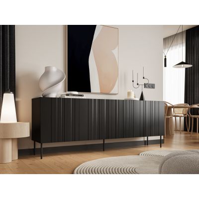 3. ISLA Kommode 200x40x75 schwarz matt