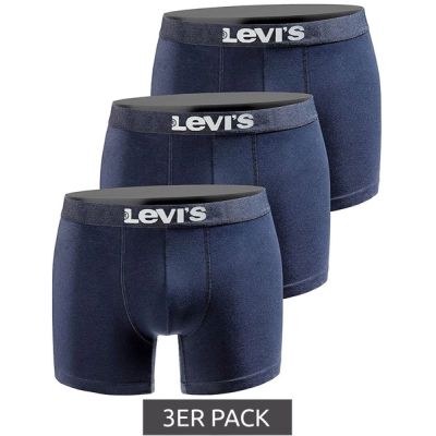 Levi's Herren-Boxershorts, 3er-Pack, marineblau, Baumwolle