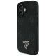 2. Guess Grained Hot Stamp Peony Triangle Logo MagSafe Case für iPhone 16 - Schwarz