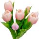 17. Strauß aus 7 rosa Tulpen, 31 cm, naturgetreue Frühlingsdekoration