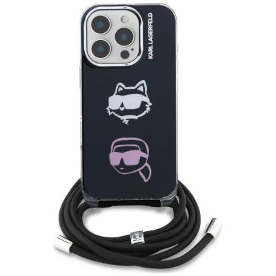 2. Karl Lagerfeld IML Crossbody Karl&Choupette Head Case für iPhone 16 Pro - Schwarz