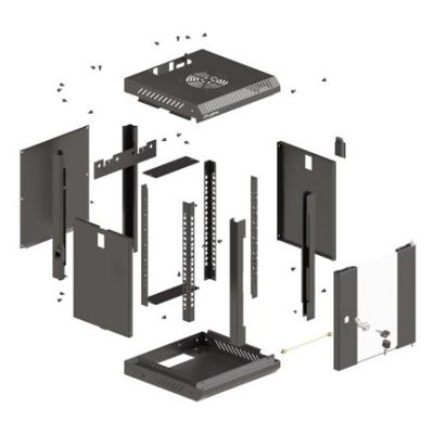 7. Lanberg WF11-3306-10B 6U Rack-Wandschrank Schwarz