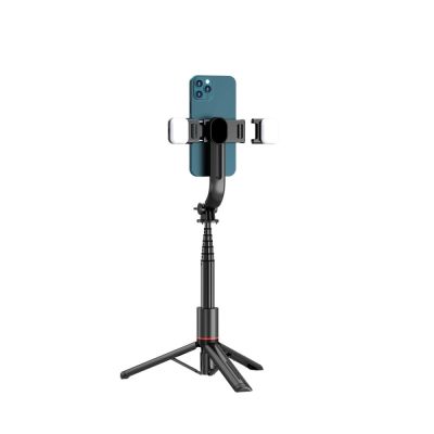 6. Tech-Protect L05S Bluetooth-Selfie-Stick mit Stativ bis 105 cm mit LED-Lampe – Schwarz