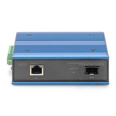 3. Industrieller Medienkonverter 1000Base-TX PoE 30W - 1000Base-FX SFP (ohne Modul) DIN erweiterter Temperaturbereich