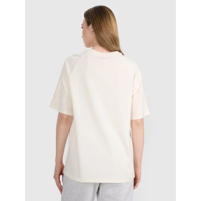 2. Oversize-T-Shirt für Damen mit Print, Größe 4F 4FRSS25TTSHF2791-11S