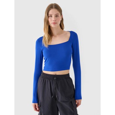 Langarmshirt Slim Smooth Damen 4F 4FRSS24TLONF499-36S