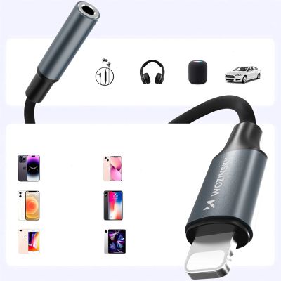 7. Wozinsky WALJ-01 Lightning Adapter - 3,5-mm-Minibuchse - Schwarz