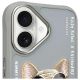 3. Nimmy Glasses Cool Dog iPhone 16 Hülle - Grau