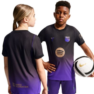2. Nike FC Barcelona Auswärtstrikot 2026/27 für Kinder, Schwarz und Lila II1852 505