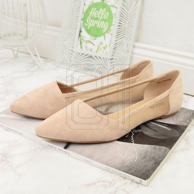 5. Jezzi W EVE59B beige Ballerinas mit spitzer Zehenpartie 