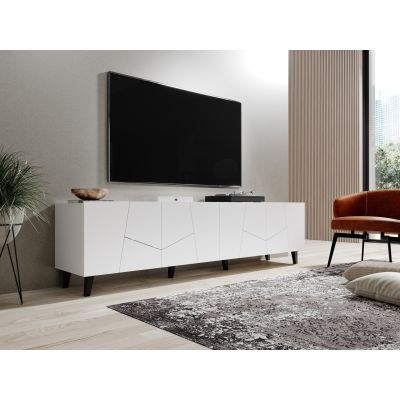 4. ETNA TV-Schrank 200x42x52 weiß matt