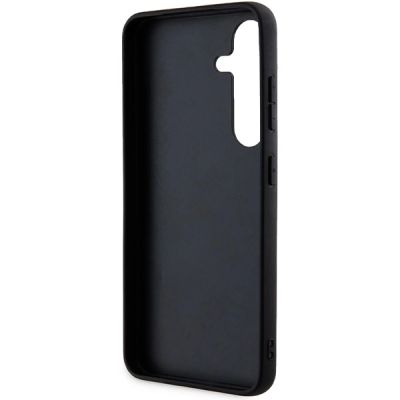 7. Karl Lagerfeld Fixed Glitter Ikonik Logo Metal Pin Hülle für Samsung Galaxy S24+ – Schwarz