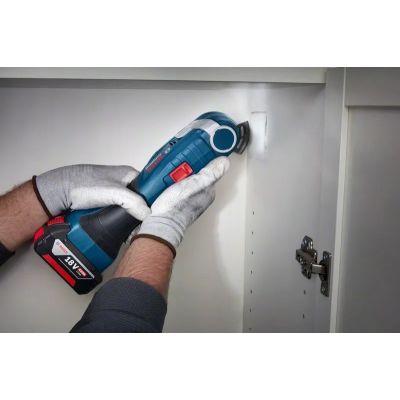 7. Bosch GOP 185-LI 18V Multifunktionswerkzeug (06018G2020) Schwarz, Blau