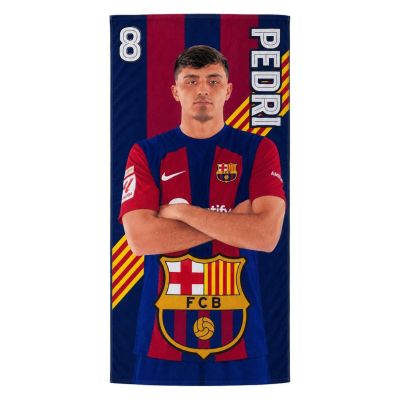 9. FC Barcelona Pedri Strandtuch aus Mikrofaser, 70 x 140 cm, 120010