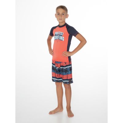 4. Jungen-Rashguard Protest PRTFREZZ JR mit kurzen Ärmeln