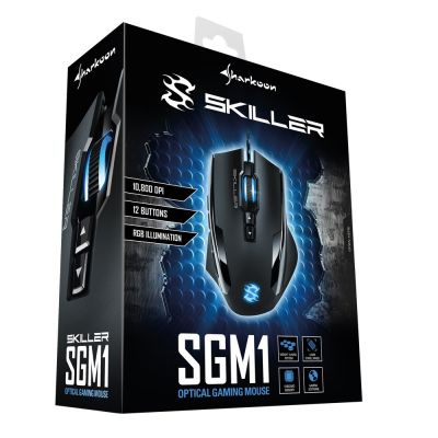 7. Sharkoon Skiller SGM1 Maus, rechte Seite, USB Typ-A, optisch, 10800 DPI
