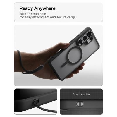 13. Spigen Ultra Hybrid Mag MagSafe Hülle für Samsung Galaxy S26 Ultra – Transparent Schwarz