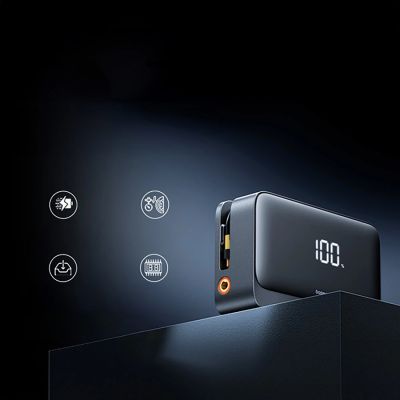 15. Starthilfe Baseus Super Energy BS-CH013 4in1 600A mit Taschenlampe / 6000mAh Powerbank / Kompressor - Schwarz