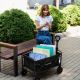 15. Wozinsky WZP-80 Strand-, Touristen- und Gartenwagen, robust, breite Räder, bis 80 kg - schwarz