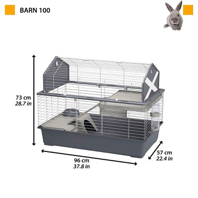 2. FERPLAST Barn 100 - Käfig für Meerschweinchen und Kaninchen