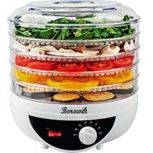 ELDOM Trockner für Pilze, Gemüse und Obst SG520, 400 W, Temperaturregelung 35–70 °C, 5 große Trockenschalen (32 x 25 cm), Timer (5–24 Stunden)