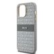6. DKNY Lederhülle mit Monostreifen und Metalllogo für iPhone 14 Pro Max – Beige