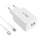 3. Tech-Protect NC45W-GAN 2-PORT PD45W Ladegerät + TYP-C-KABEL – Weiß
