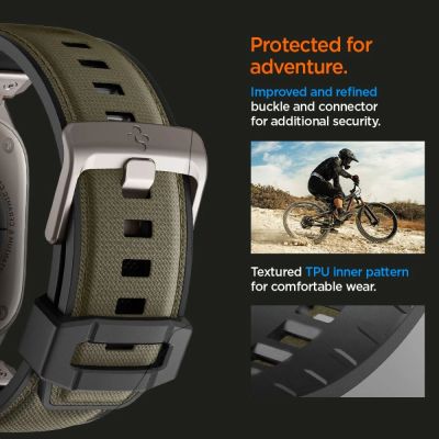 11. Spigen DuraPro Armor Strap für Apple Watch 44 / 45 / 46 / 49 mm - Grün
