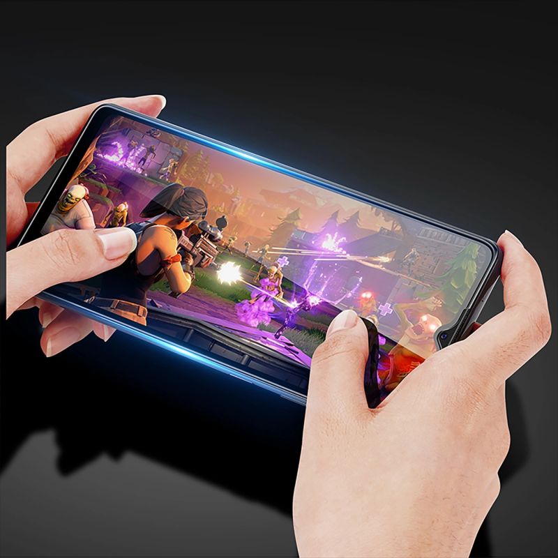 3. Dux Ducis 9D Tempered Glass Vivo Y16 / Y02s Vollbild mit Rahmen schwarz (case friendly)