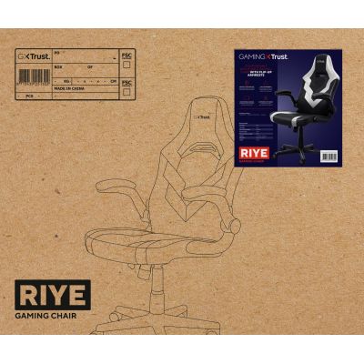 7. TRUST GXT703W RIYE GAMING CHAIR WEISS Gamingstuhl