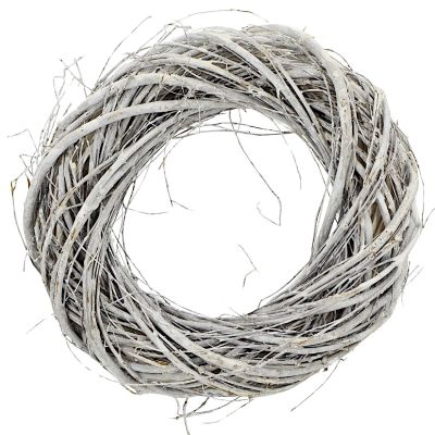 2. DEKORATIVER KRANZ 20 CM WEISS
