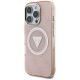 2. Guess IML Metal Glitter 4G Circle Triangle MagSafe Case für iPhone 16 Pro - Rosa