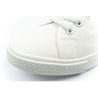 6. Lee Cooper Damenschuhe, sportliche weiße Slip-On-Ballerinas