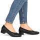 6. Schwarze Damen-Pumps aus Leder mit niedrigem Absatz, Rieker 43452-00