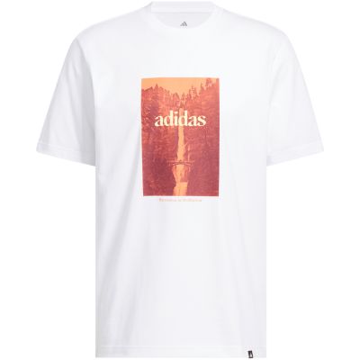 2. adidas Herren-T-Shirt mit Wasserfallgrafik, weiß, KH0398