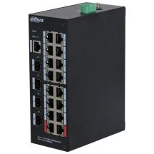 Dahua Technology HS4420-16GT-190 Netzwerk-Switch, Managed L2 Gigabit Ethernet (10/100/1000), PoE-fähig, Desktop, Schwarz