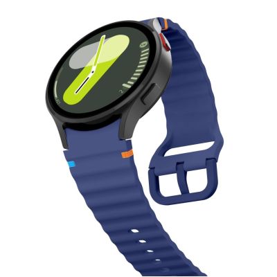 3. Tech-Protect Silikon-Sportarmband für Samsung Galaxy Watch 4/5/5 Pro/6/7/FE – Blau