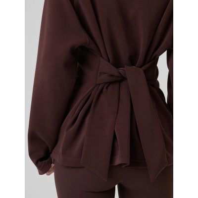 5. Damen-Sweatshirt mit Bindebändern und Modal 4F 4FRSS26TSWSF2784-80S