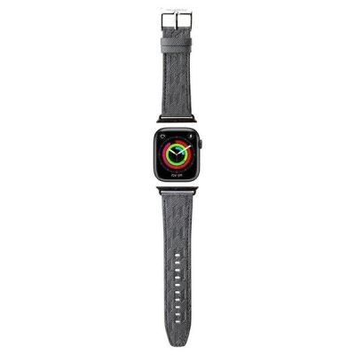 Karl Lagerfeld Saffiano Monogram Armband für Apple Watch 38/40/41 mm – Silber