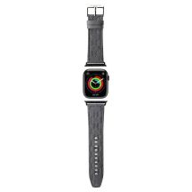 Karl Lagerfeld Saffiano Monogram Armband für Apple Watch 38/40/41 mm – Silber