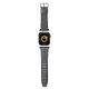 Karl Lagerfeld Saffiano Monogram Armband für Apple Watch 38/40/41 mm – Silber