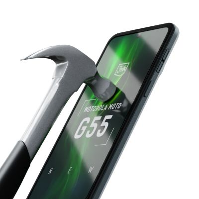 2. 3mk HardGlass Max Lite Schwarz gehärtetes Glas für Motorola Moto G55 5G