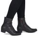6. Damen-Ankle-Boots aus Leder mit Absatz, braun, gefüttert, Rieker Y0773-25